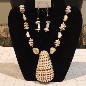 Shell Necklace and Earring Set